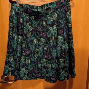 Torrid Ponte Green print Skirt Size 12 NWT